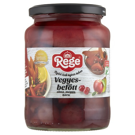 REGE 720 ml üveges Vegyesbefőtt (alma, körte, meggy)